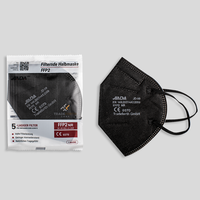 FFP2 Maske unbedruckt, schwarz, zertifiziert, Umverpackung