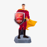 Figurenaufsteller, farbig bedruckt, Form