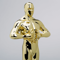 Figurenpokal Hero groß auf Sockel, Gold, stehend