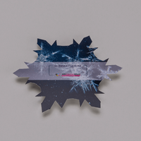 Firmenschild, farbig bedruckt, Schneeflocke Form, liegend