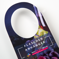 Flaschenanhänger, farbig bedruckt, Trauben Motiv