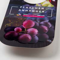 Flaschenanhänger, farbig bedruckt, Trauben Motiv