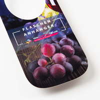 Flaschenanhänger, farbig bedruckt, Trauben Motiv