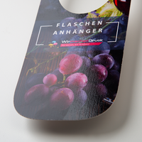 Flaschenanhänger, farbig bedruckt, Trauben Motiv
