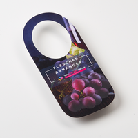 Flaschenanhänger, farbig bedruckt, Trauben Motiv