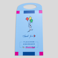 Flaschenanhaenger, farbig bedruckt, liegend