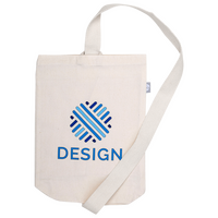 Flaschentasche aus recycelter Baumwolle mit zwei Fächern