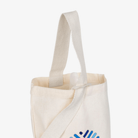 Flaschentasche aus recycelter Baumwolle mit zwei Fächern