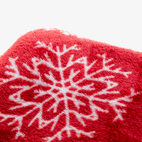 Fleecedecke aus RPET-Flanellfleece, 260 g/m², mit Schneeflockenmuster