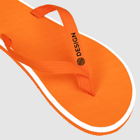 Flip-Flops mit Textiloberfläche, Detail Druck