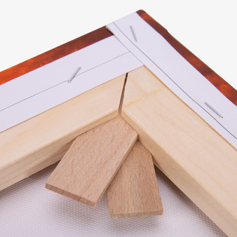 Leinwand, farbig bedruckt, details