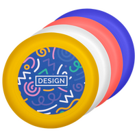 Frisbees in 4 Farben aufgereiht Vinyl-Aufkleber 