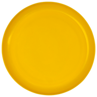 gelbes Frisbee aus Kunststoff von hinten Vinyl-Aufkleber