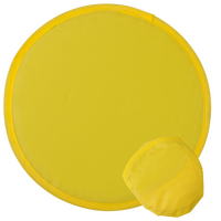 gelbes frisbee offen mit Etui