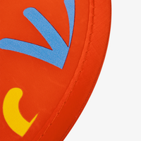 Detaiaufnahme von Rand des bedruckten Nylon Frisbees