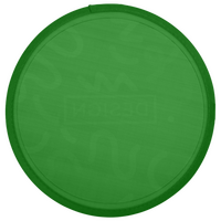 grünes bedrucktes REPT-Polyester Frisbee offen von hinten