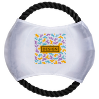 weißes Frisbee für Hunde aus Polyester mit Transferdruck