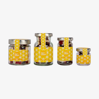 Fruchtgummi Zimtsterne auf Vanilleschaum, 4 verschiedene Gläsergrößen