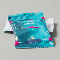 Fruchtgummi, farbig bedruckt, liegend