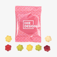 Fruchtgummi, farbig bedruckt, Blume
