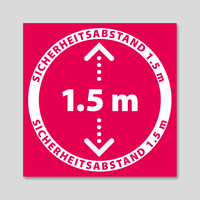 Fußbodenaufkleber, farbig bedruckt, rund