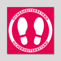 Fußbodenaufkleber, farbig bedruckt, rund