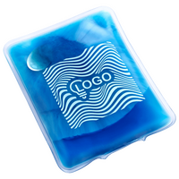 aktiviertes blaues Wärmekissen bedruckt Rechteckig