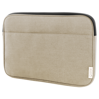 Gepolsterte Laptophülle aus recyceltem Canvas, ohne Werbeanbringung