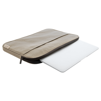 Gepolsterte Laptophülle aus recyceltem Canvas, geöffnet