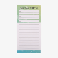 Gesprächsnotizzettel, DIN lang (9,9 x 21,0 cm), 1-seitig, 4/0-farbig
