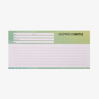Gesprächsnotizzettel, DIN lang quer (21,0 x 10,5 cm), 1-seitig, 4/0-farbig