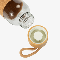 Glasflasche mit Naturkorkhülle bedruckt