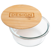 Glas-Lunchbox Gravur Deckel geöffnet