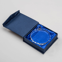 Glas Medaille mit Gravur mit Box, liegend
