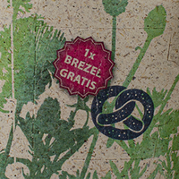 Graspapier Coupon Becher 300ml, 4/4-farbig, Detail