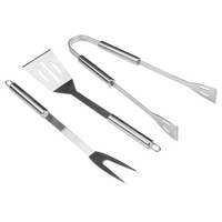 Fleischgabel, Pfannenwender und Grillzange mit gravierten Griffen