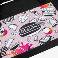 Nahaufnahme von Druck auf Taschenaußenseite 