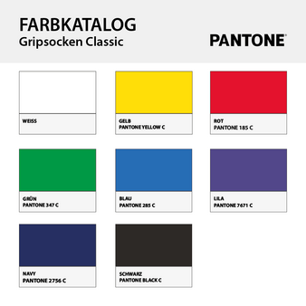 Gripsocken classic, 4/0-farbig bedruckt, Farbauswahl