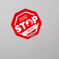 Handfaecher, Stoppschild, festes Motiv, Vorderseite