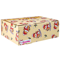 Geschenkbox, farbig bedruckt, geschlossen