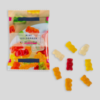 Goldbären, farbig bedruckt, liegend