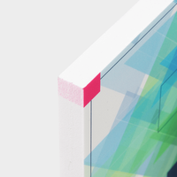 Hartschaumplatte, Kleinformat, einseitig bedruckt, Seitenansicht