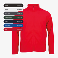 Fleecejacke, farbig bedruckt, Vorderseite