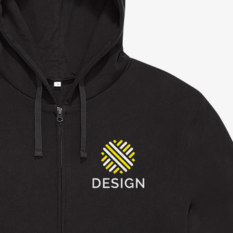 Herren-Sweatjacke, Basic - B&C Collection, Druck vorne