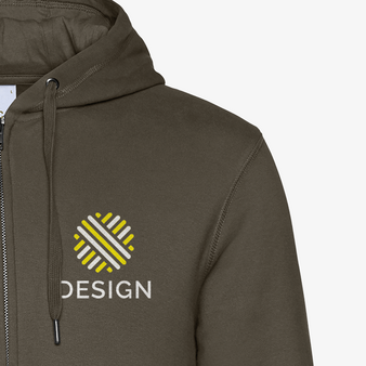 Herren-Sweatjacke, Premium - B&C Collection, Detail Druck vorne