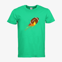 Herren-T-Shirt B&C, Premium - Motiv American Football Bunt