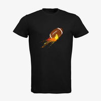 Herren-T-Shirt B&C, Organic - Motiv American Football Bunt