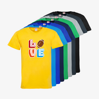 Herren-T-Shirt FOTL, Basic V-Neck - Motiv American Football Love, Farbauswahl