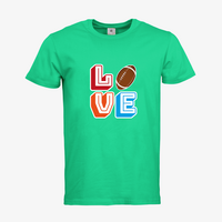 Herren-T-Shirt B&C, Premium - Motiv American Football Love