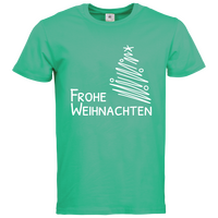 Herren-T-Shirt B&C, Premium - Motiv Frohe Weihnachten